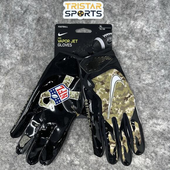 Nike Vapor Jet 6.0 NFL Receivers Football Gloves Adult XL Salute To Service Camo - Picture 1 of 8